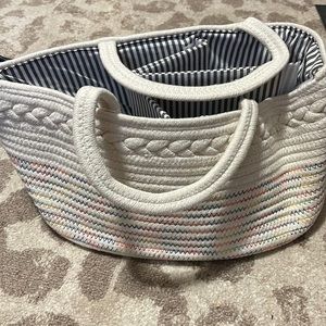NWT Woven Basket Bag Great For Babies Items